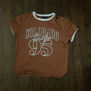 Brown Short-sleeved Tee